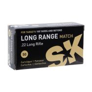 SK Long Range Match .22 Long Rifle 40gr. Round Nose Ammunition, 50 Round Box