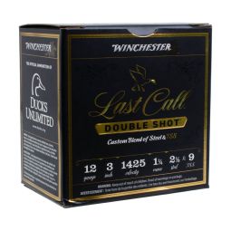 Winchester Last Call Double Shot 12ga. 3" 1-1/4oz. #2.5 Steel & #9 TSS Shot, 25 Round Box