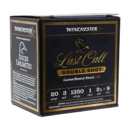 Winchester Last Call Double Shot 20ga. 3" 1oz. #2.5 Steel & #9 TSS Shot, 25 Round Box