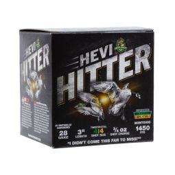 Hevi Shot Hevi-Hitter 28ga. 3" 3/4oz. #4 Shot Tungsten/Steel Ammunition, 25 Round Box