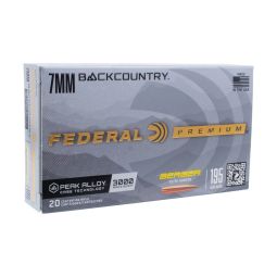 Federal Premium 7mm Backcountry 195gr. Berger Elite Hunter Ammunition, 20 Round Box