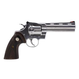 Colt Python .357 Magnum Revolver, 5" Barrel, Stainless Steel w/ Wood Grips, Pre-Owned
