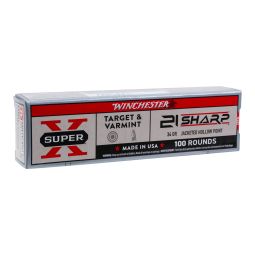 Winchester USA 21 Sharp 34gr. JHP Ammunition, 100 Round Box