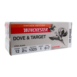 Winchester Dove & Target 12ga. 2-3/4" 1oz. #6 & #7 Steel Shot, 100 Round Value Pack