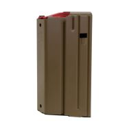 Duramag SS .308 / 6.8x51 AR-10 SR25 Pattern Stainless Steel Magazine FDE w/ Orange Follower, 20 Rnd