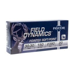 Fiocchi Field Dynamics 30-30 WIN 150gr. Pointed Soft Point Ammunition, 20 Round Box