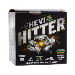 Hevi Shot Hevi-Hitter 20ga. 3" 7/8oz. #4 Shot Tungsten/Steel Ammunition, 25 Round Box