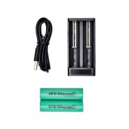 DNT Optics 18650 Battery Pack with Charger and 2 Batteries