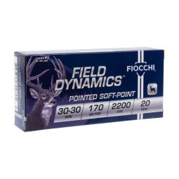 Fiocchi Field Dynamics 30-30 WIN 170gr. Pointed Soft Point Ammunition, 20 Round Box