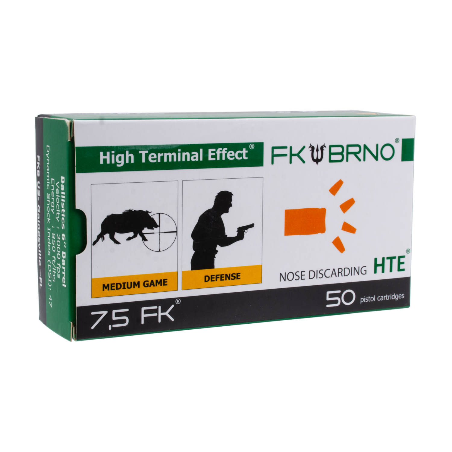 FK BRNO 7.5 FK F5 High Velocity 95gr. Copper Hollow Point