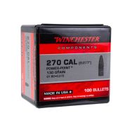 Winchester Rifle Bullets, 270 cal. 130gr. Power-Point, Box of 100