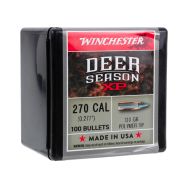 Winchester Rifle Bullets, 270 cal. 130gr. Deer Season XP, Box of 100