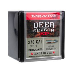 Winchester Rifle Bullets, 270 cal. 130gr. Deer Season XP, Box of 100