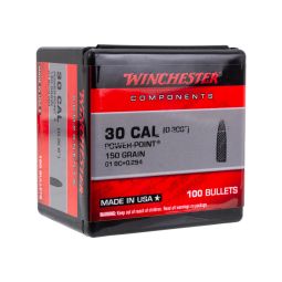 Winchester Rifle Bullets, 308 cal. 150gr. Power-Point, Box of 100