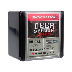 Winchester Rifle Bullets, 308 cal. 150gr. Deer Season XP, Box of 100