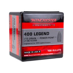 Winchester Rifle Bullets, 400 Legend 215gr. Power-Point, Box of 100