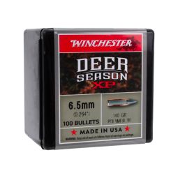 Winchester Rifle Bullets, 6.5mm 140gr. Deer Season XP, Box of 100