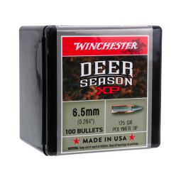 Winchester Rifle Bullets, 6.5mm 125gr. Deer Season XP, Box of 100