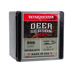 Winchester Rifle Bullets, 6mm 95gr. Deer Season XP, Box of 100