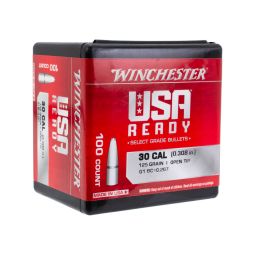 Winchester Rifle Bullets, 308 cal. 125gr. Open Tip, Box of 100