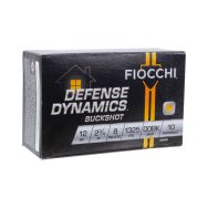 Fiocchi Defense Dynamics 12ga. 2-3/4" 8 Pellet #00 Buck Shot, 10 Round Box