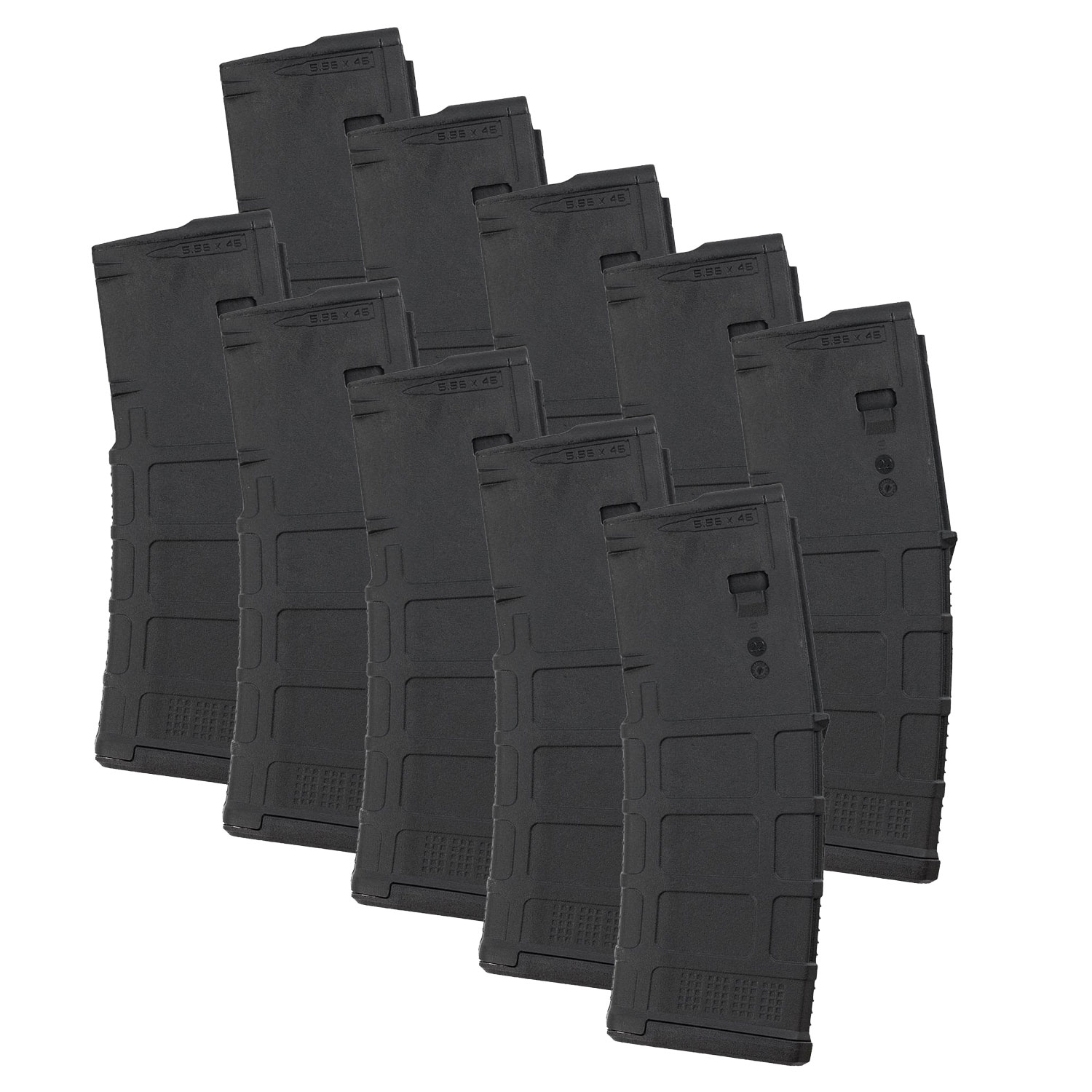 エ*ル様 MAGPUL PMAG 30 GEN M3 5.56mmマガジン ブラ Magpul Gen M3 PMAG 5.56mm 30 Round Magazine, Black, 10 Pack: MGW
