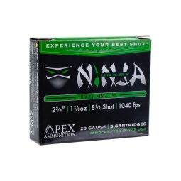Apex Ammunition Turkey Ninja Tungsten Super Shot, 28ga. 2-3/4" 1-3/8oz. #8.5 Shot, 5 Round Box