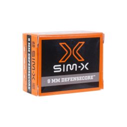 Sim-X Defensecore 9mm 45gr. Ammunition, 20 Round Box
