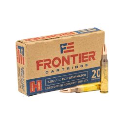 Frontier Cartridge 5.56x45mm 75gr. Hornady BTHP Match Ammunition, 20 Round Box