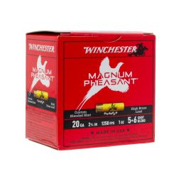 Winchester Magnum Pheasant 20ga. 2-3/4" 1oz. #5 & #6 Shot Ammunition, 25 Round Box