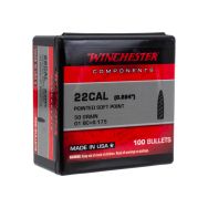 Winchester Rifle Bullets, .222 Rem 50gr. PSP, Box of 100