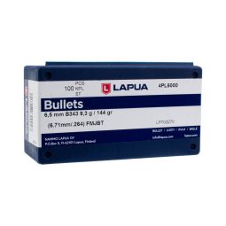 Lapua 6.5mm/264 cal. 144gr. FMJ BT Bullets, Box of 100
