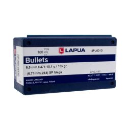 Lapua 6.5mm/264 cal. 155gr. Mega Soft Point Bullets, Box of 100