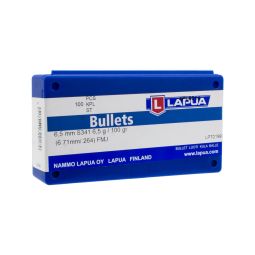 Lapua 6.5mm/264 cal. 100gr. Spitzer FMJ Bullets, Box of 100