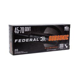 Federal Subsonic 45-70 Govt 300gr. Fusion Soft Point Ammunition, 20 Round Box