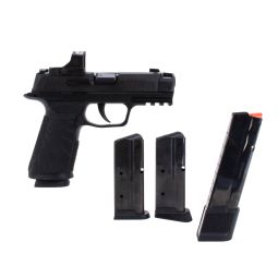 Sig Sauer P365 9mm Pistol, 4 Magazines, ROMEO-RS, Jamjet+Afterburner Barrel, Pre-Owned