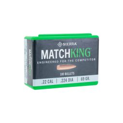 Sierra .224 cal. 69gr. MatchKing Bullets, Box of 100