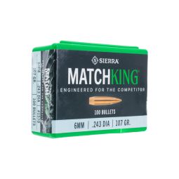 Sierra .243 cal./6mm 107gr. MatchKing CN Bullets, Box of 100