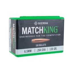 Sierra .264 cal./6.5mm 130gr. MatchKing CN Bullets, Box of 100