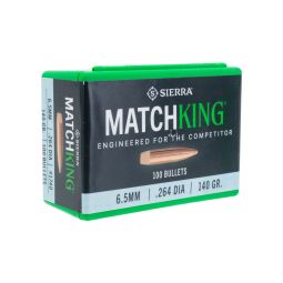 Sierra .264 cal./6.5mm 140gr. MatchKing Bullets, Box of 100