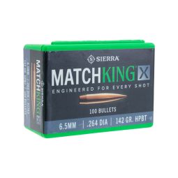 Sierra .264 cal./6.5mm 142gr. MatchKing X Bullets, Box of 100