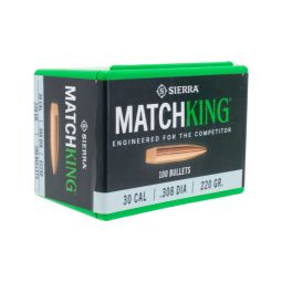 Sierra .308 cal./7.62mm 220gr. MatchKing Bullets, Box of 100