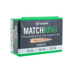 Sierra .308 cal./7.62mm 230gr. MatchKing Bullets, Box of 50