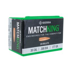 Sierra .308 cal./7.62mm 177gr. MatchKing CN Bullets, Box of 100