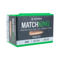 Sierra 8mm cal. 200gr. MatchKing Bullets, Box of 100