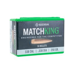 Sierra .338 cal. 250gr. MatchKing Bullets, Box of 50