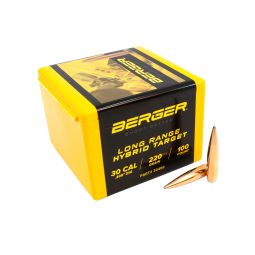 Berger Bullets 30 cal. 220gr. LR Hybrid Target, Box of 100