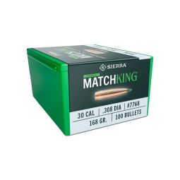 Sierra .308 cal./7.62mm 168gr. Tipped MatchKing Bullets, Box of 100