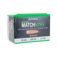 Sierra .308 cal./7.62mm 175gr. Tipped MatchKing Bullets, Box of 100