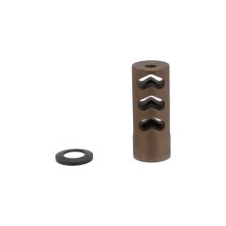 Christensen Arms Stainless Steel RFR Brake, .22 cal. 1/2-28 Threads, Burnt Bronze
